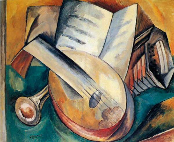 Still Life with Musical Instruments. 1908.